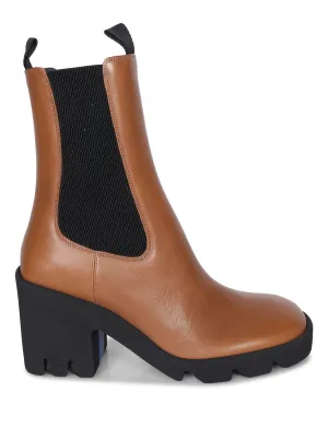 Brown Leather Chelsea Boots