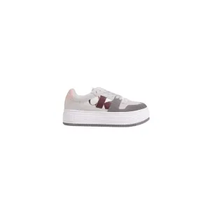 Calvin Klein Grijs Leren Dames Sneakers