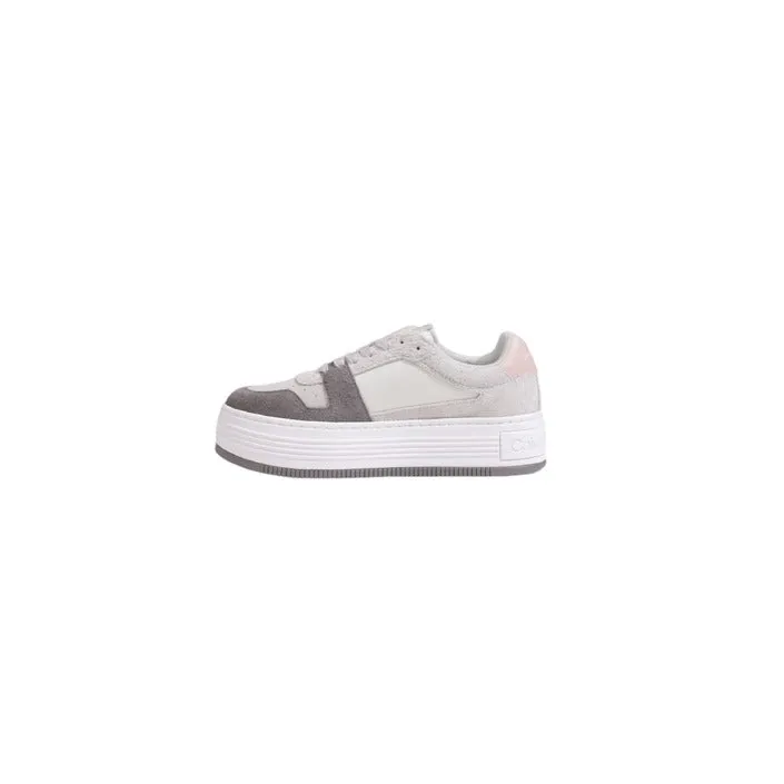 Calvin Klein Grijs Leren Dames Sneakers