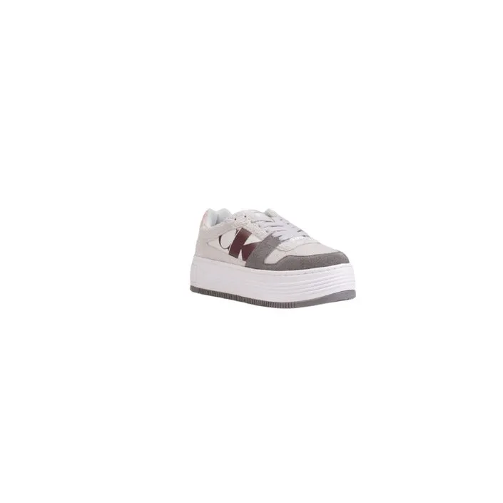 Calvin Klein Grijs Leren Dames Sneakers