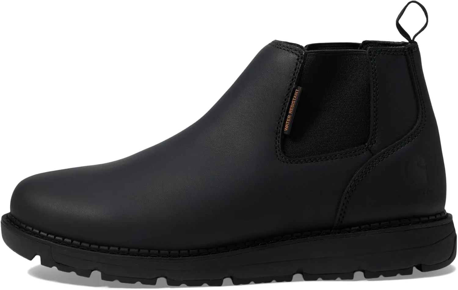 Carhartt Millbrook Water Resistant Romeo Wedge Boot - Work Boots for Men in Brown Oil Tanned Leather, with 4" Shaft, Cement Construction, FastDry, and Slip Resistant & Electrical Hazard Resistant