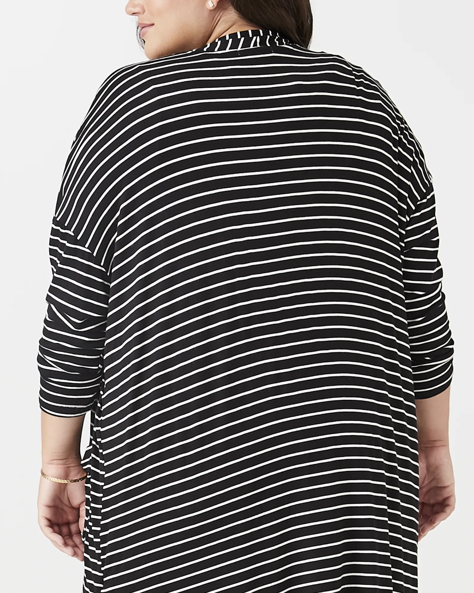 Cecelia Long Sleeve Cardigan | Black / White