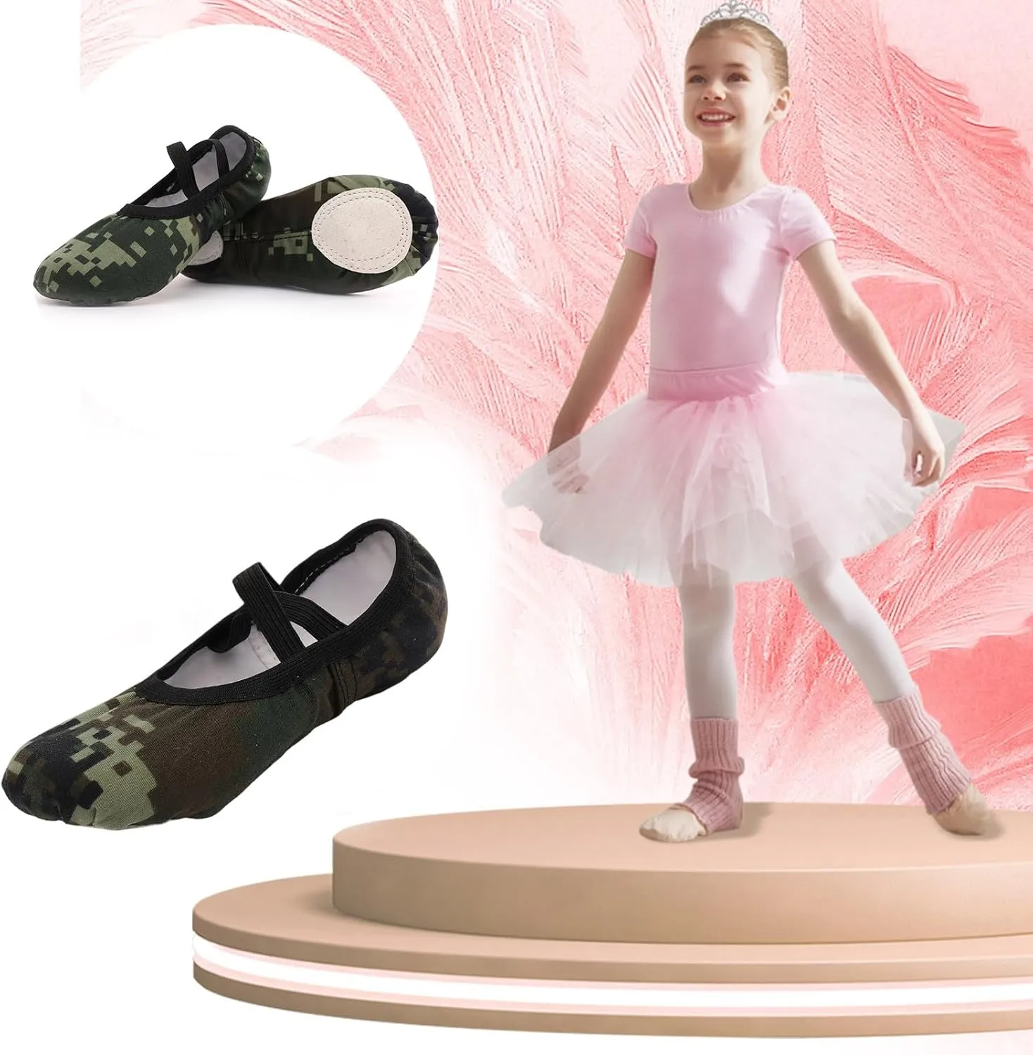 Children Dance Shoes Warm Dance Ballet Performance Indoor Shoes Yoga Girls Shoes Canvas Ballet Shoes for Girls