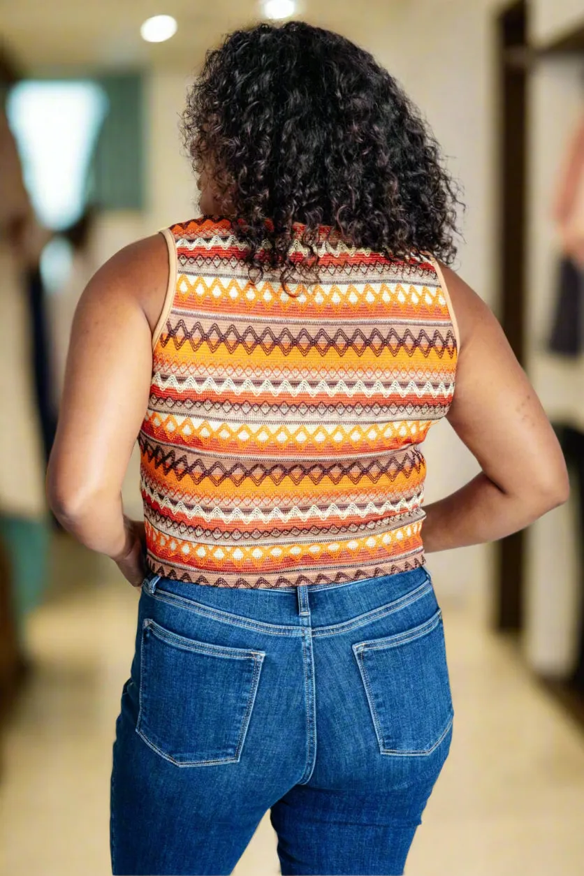 Colorful Knit Tank in Neutrals