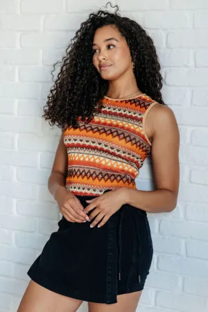 Colorful Knit Tank in Neutrals