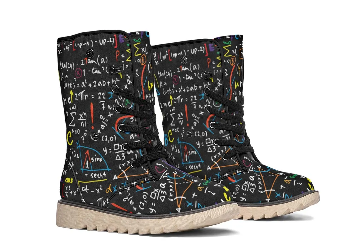 Colorful Math Equation Polar Vibe Boots