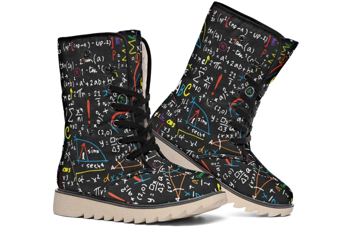 Colorful Math Equation Polar Vibe Boots
