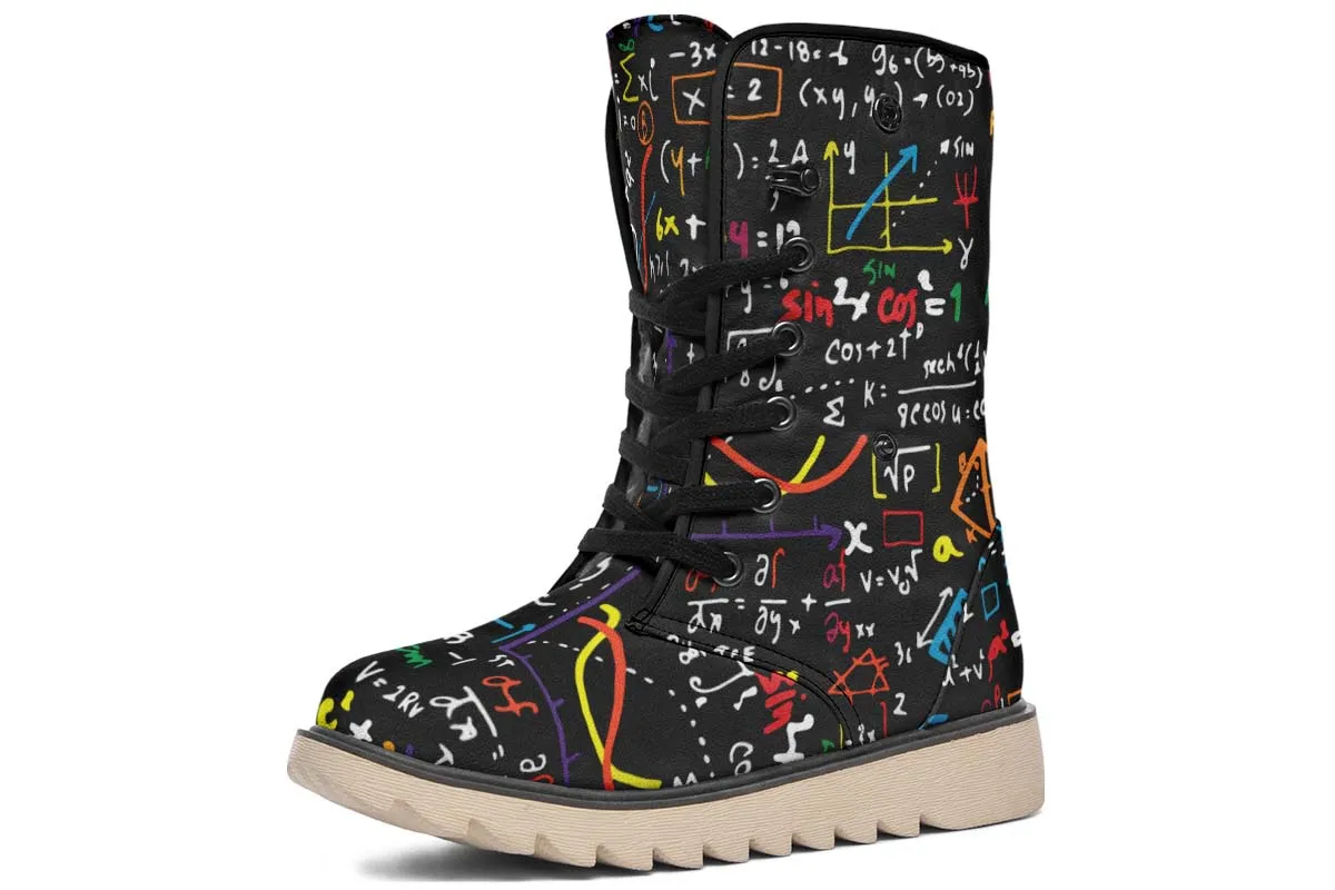 Colorful Math Equation Polar Vibe Boots