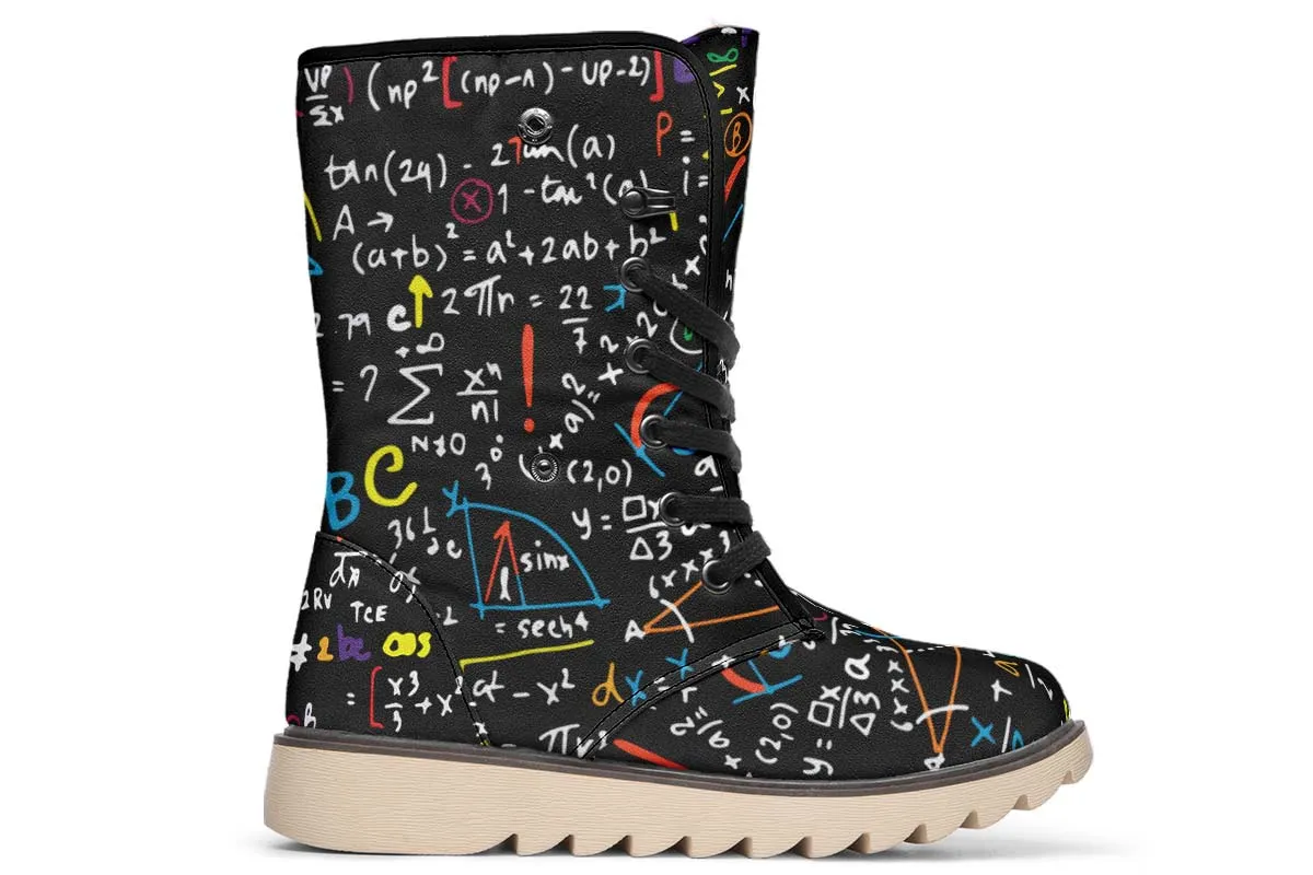 Colorful Math Equation Polar Vibe Boots