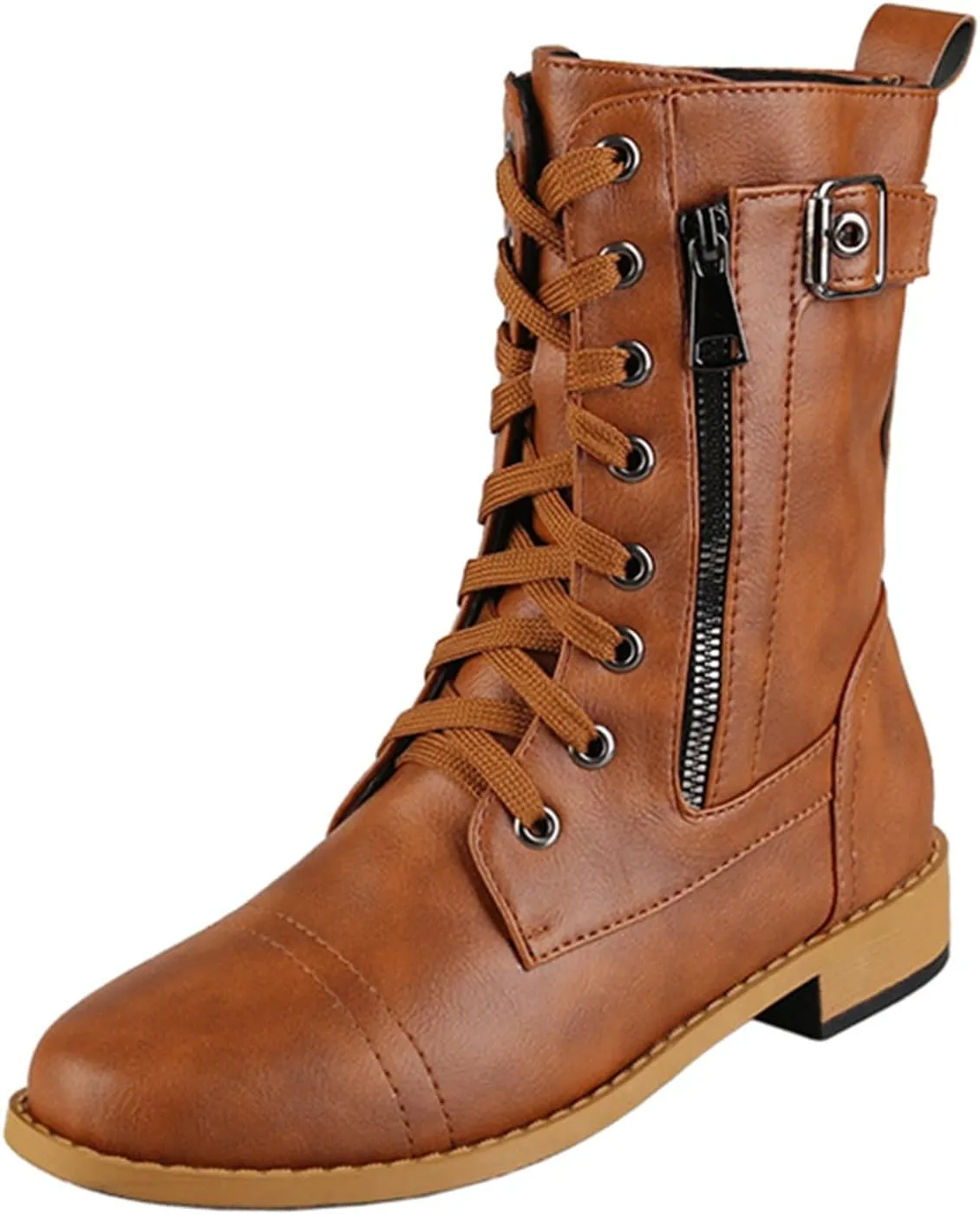 Combat Boots Womens Ankle Black Ankle Booties for Women Women's Ankle Boots Hiking Boot Laces Men Soft Sole Fashion Closed Toe Wide Fit Available