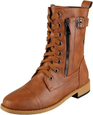Combat Boots Womens Ankle Black Ankle Booties for Women Women's Ankle Boots Hiking Boot Laces Men Soft Sole Fashion Closed Toe Wide Fit Available