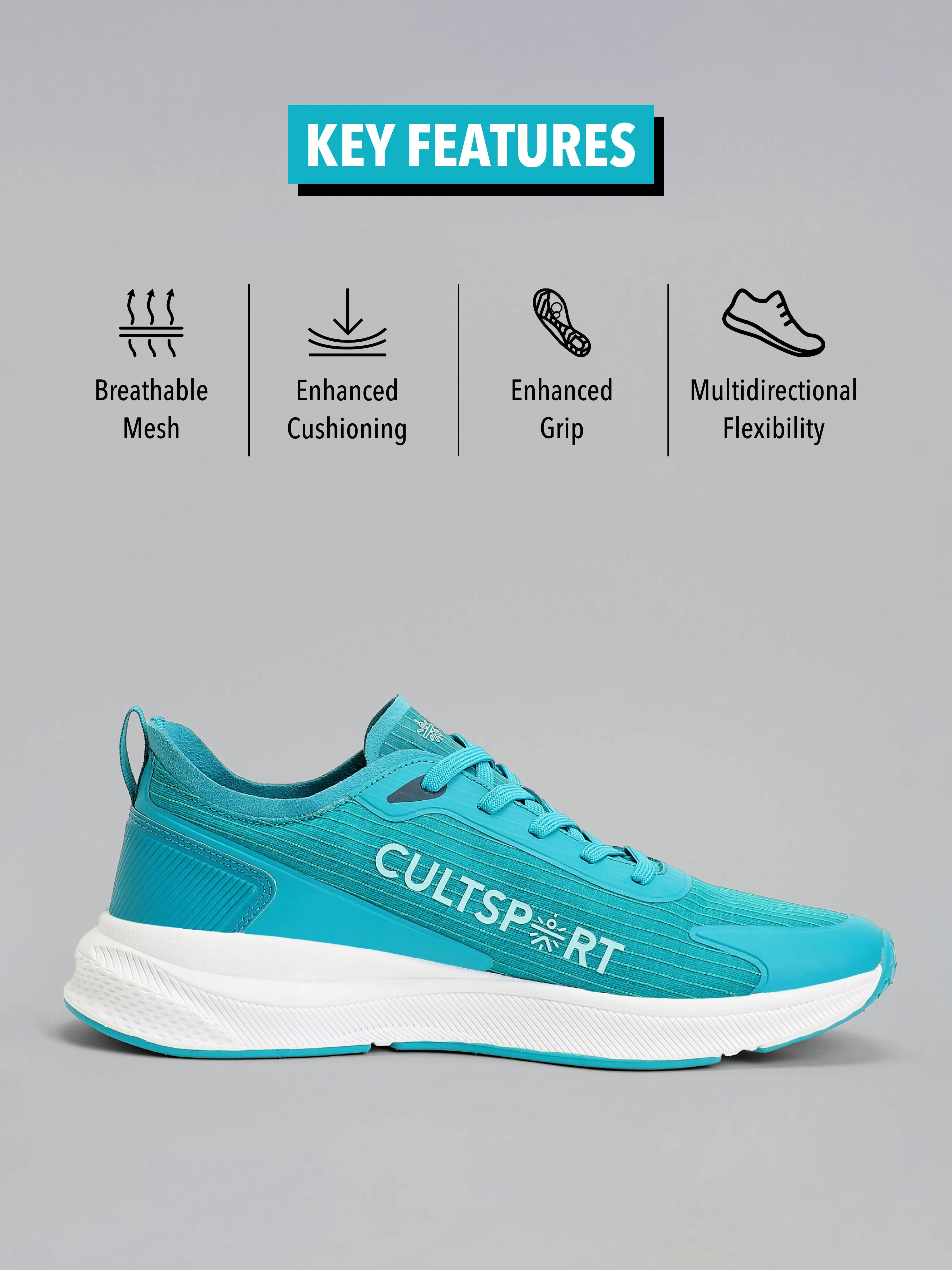 Comfort Men Running Shoes - Sea Green