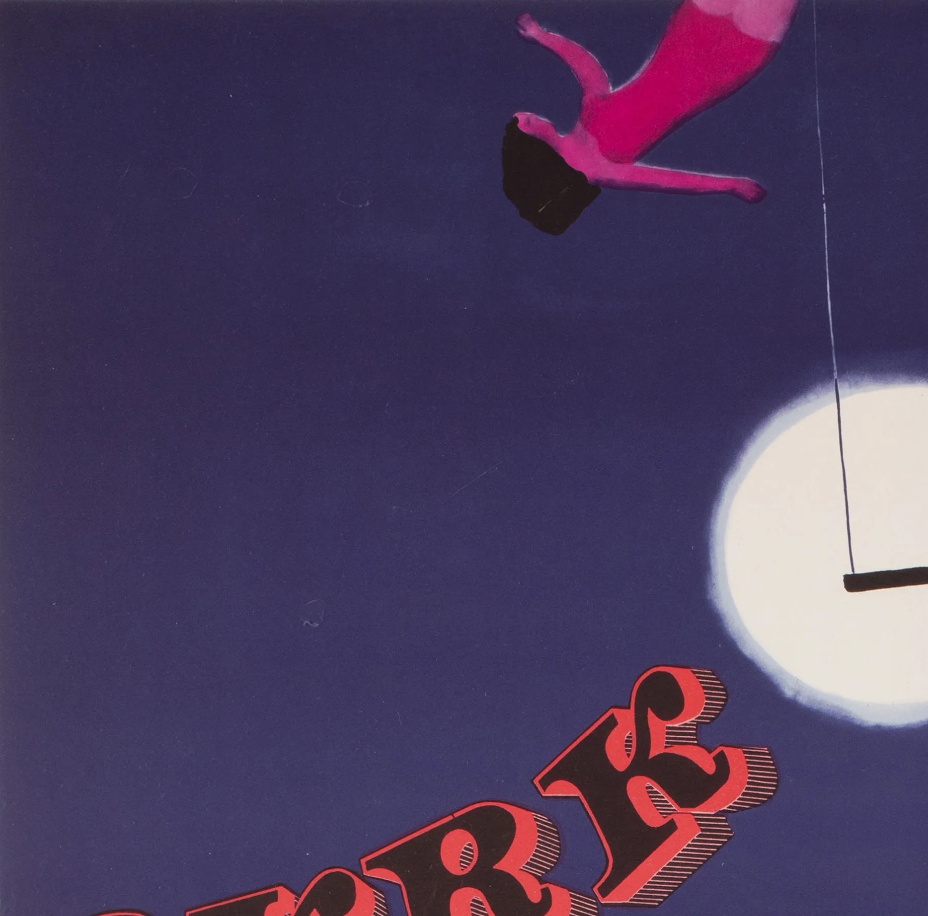 Cyrk Three Aerialists 1966 Polish Circus Poster, Danuta Zukowska