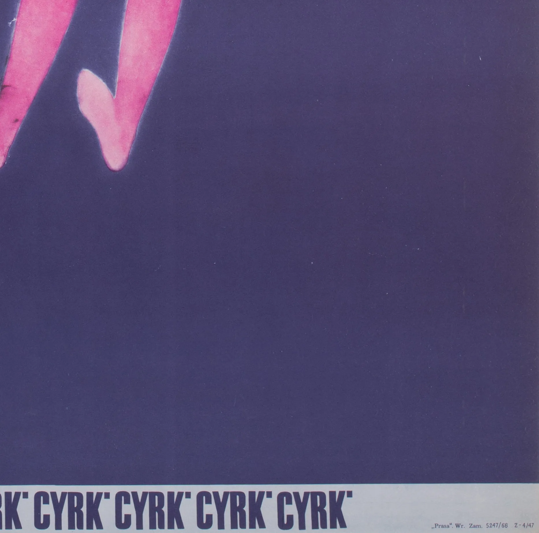Cyrk Three Aerialists 1966 Polish Circus Poster, Danuta Zukowska