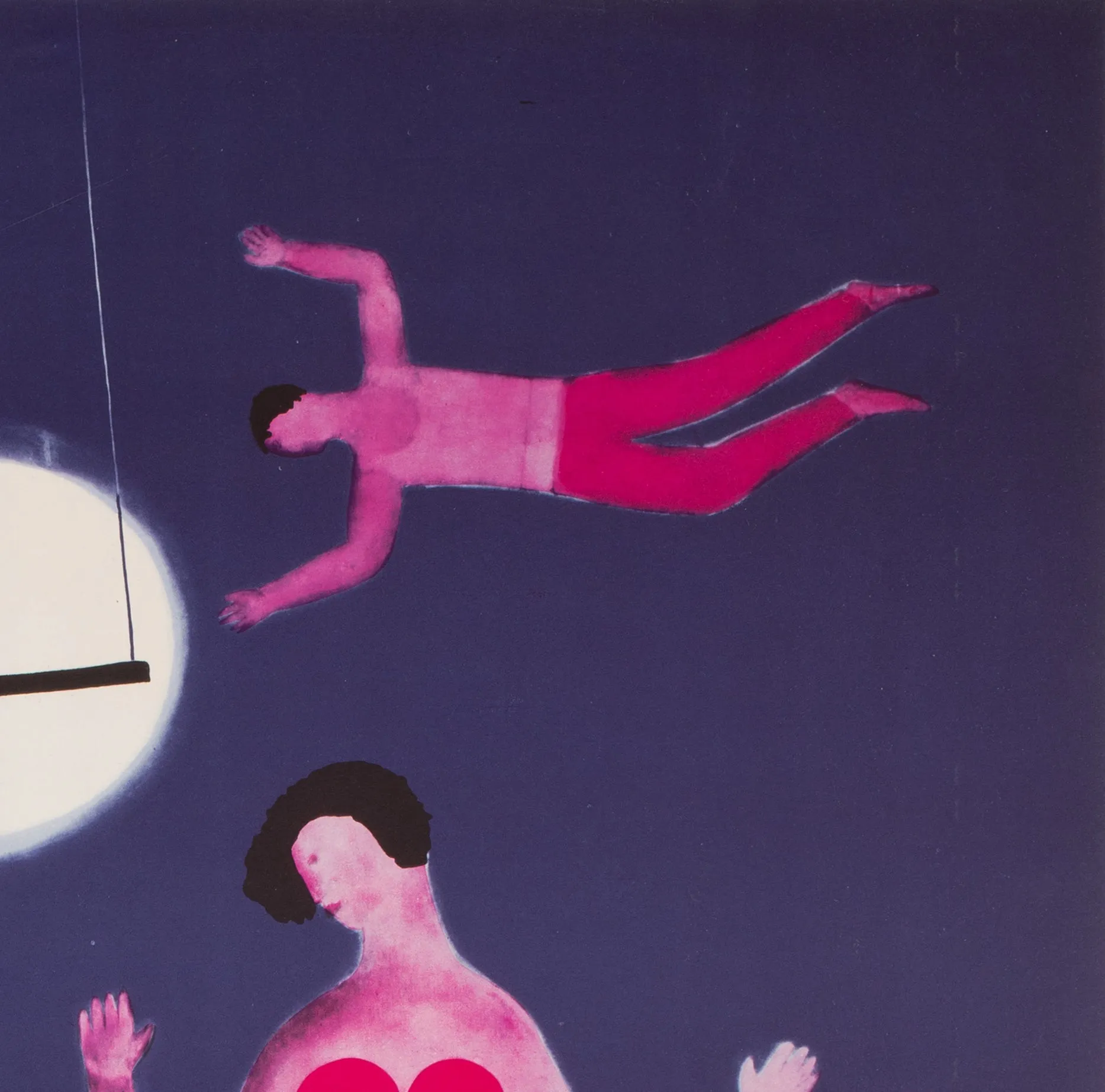 Cyrk Three Aerialists 1966 Polish Circus Poster, Danuta Zukowska