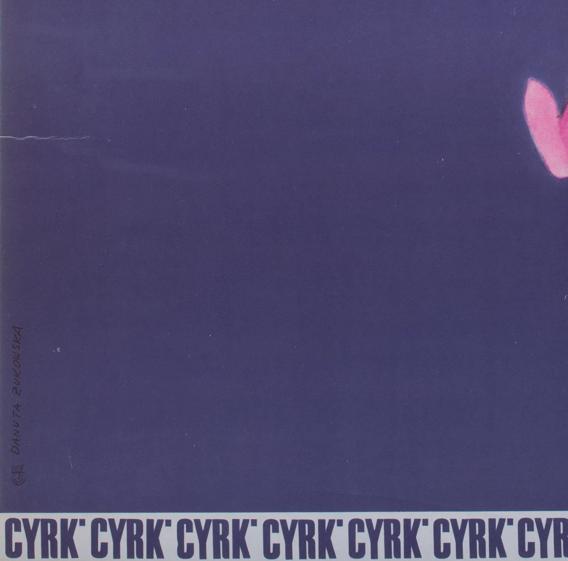 Cyrk Three Aerialists 1966 Polish Circus Poster, Danuta Zukowska