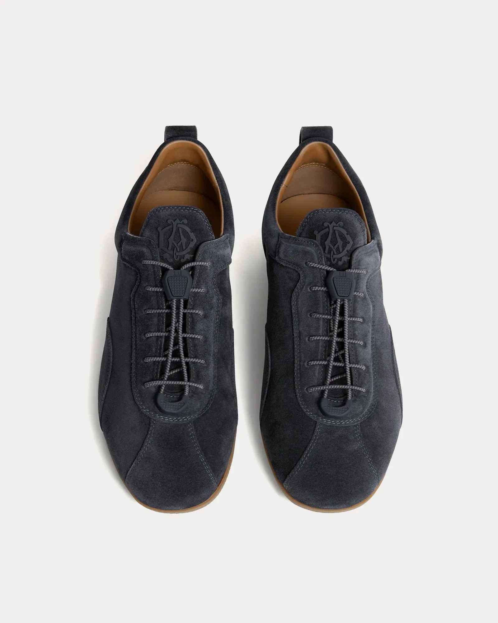Davies Automotive Suede Midnight Blue Low Top Sneakers