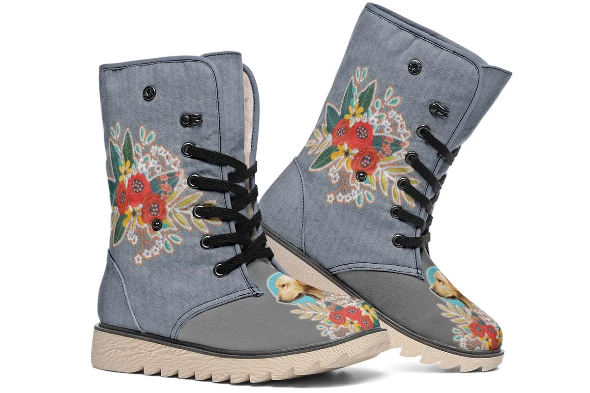 Denim Style White Labrador Polar Vibe Boots