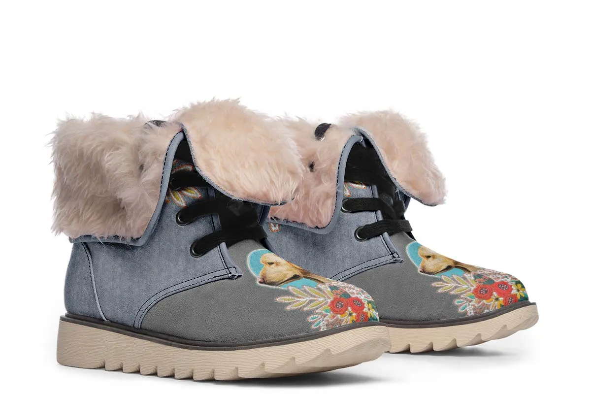 Denim Style White Labrador Polar Vibe Boots