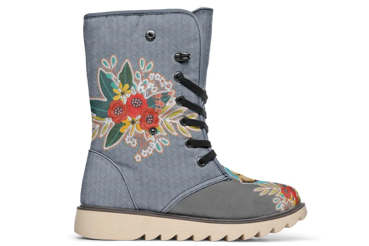 Denim Style White Labrador Polar Vibe Boots