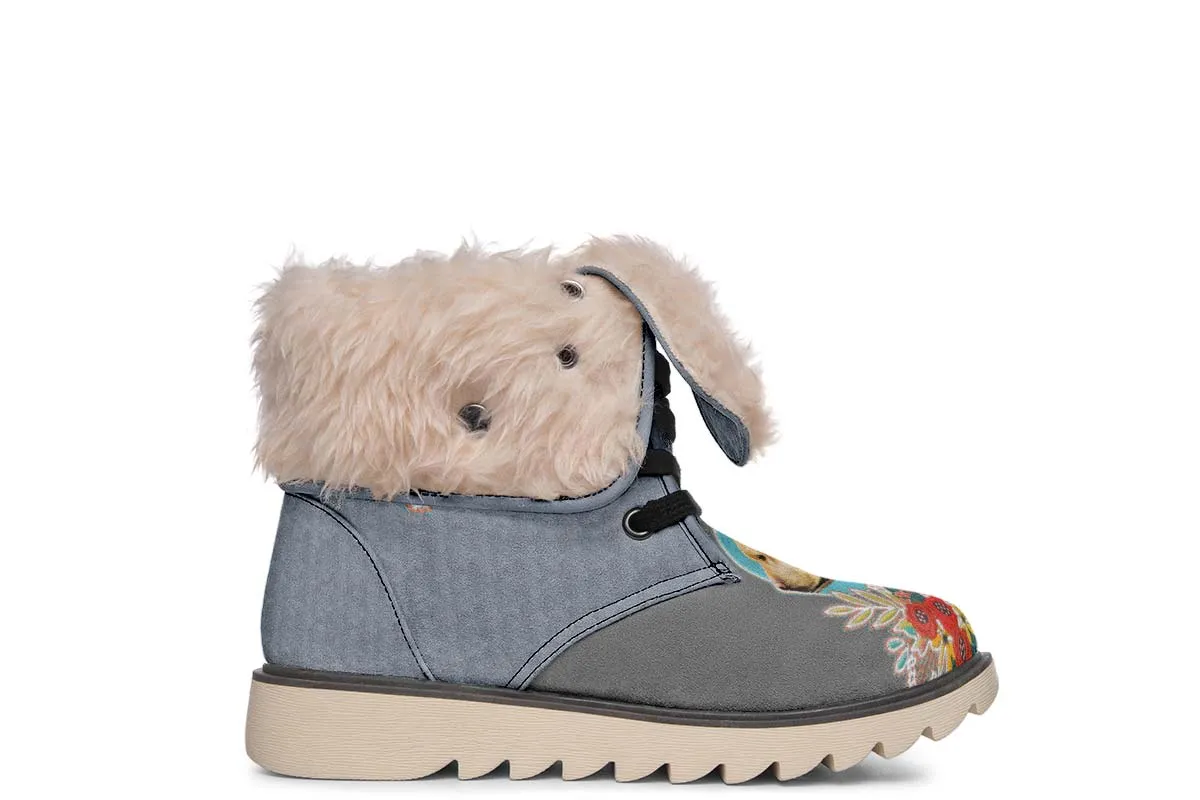 Denim Style White Labrador Polar Vibe Boots