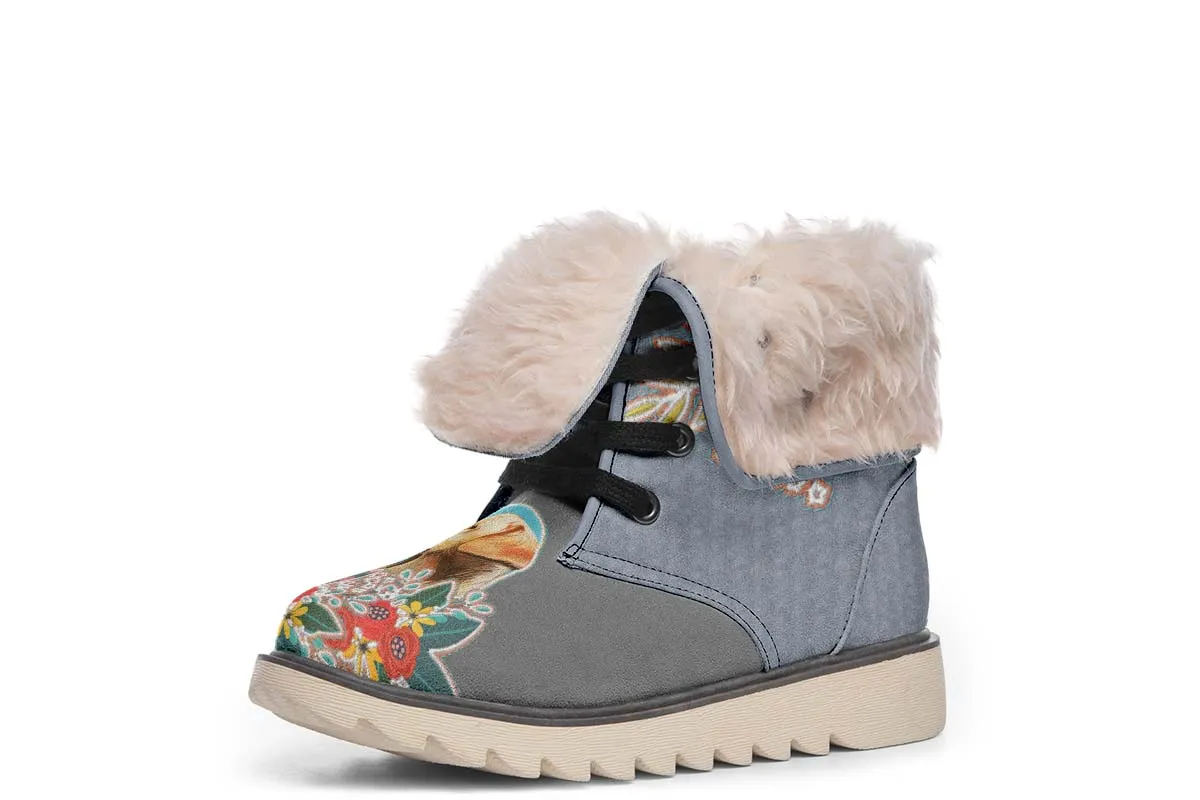 Denim Style White Labrador Polar Vibe Boots
