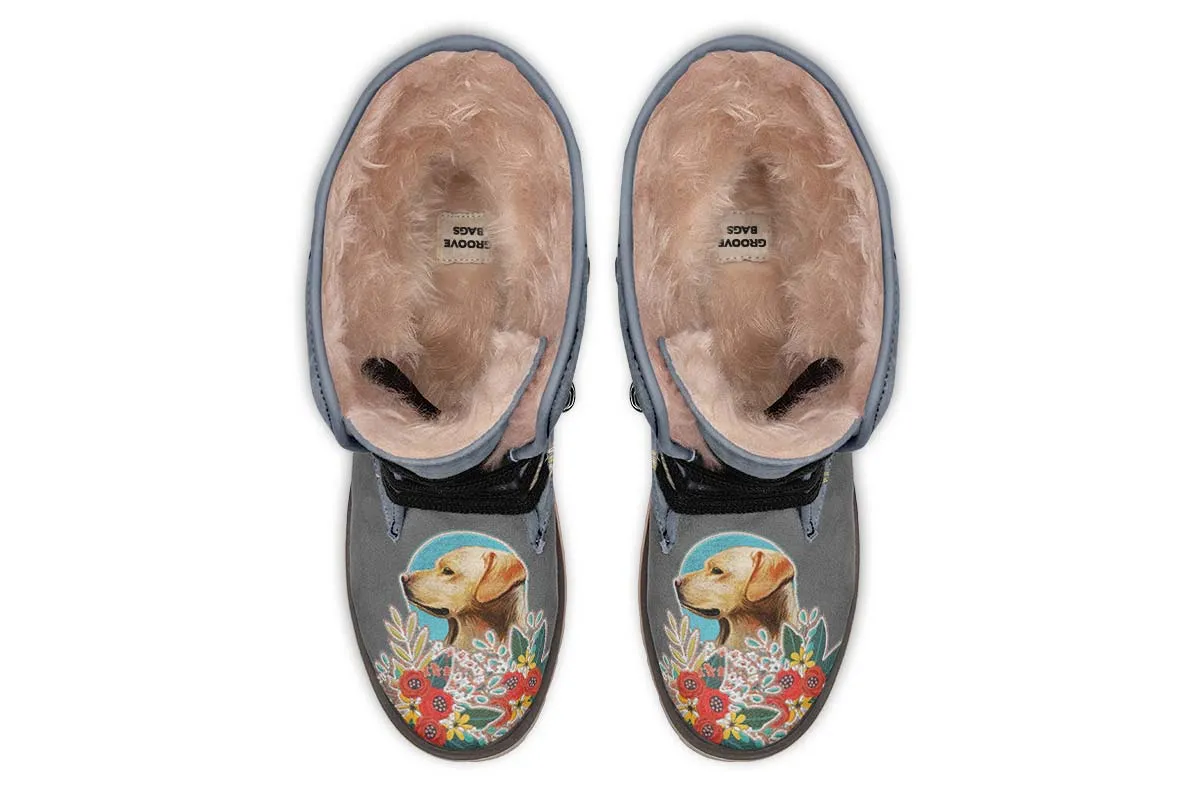 Denim Style White Labrador Polar Vibe Boots