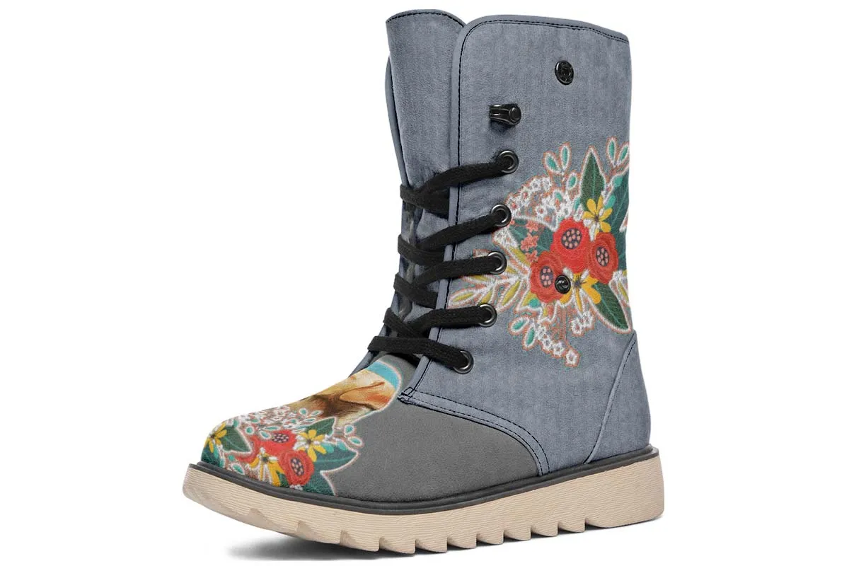 Denim Style White Labrador Polar Vibe Boots