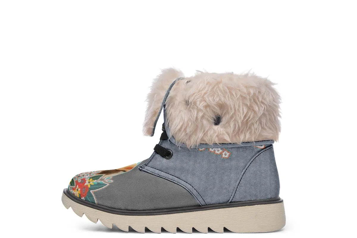 Denim Style White Labrador Polar Vibe Boots