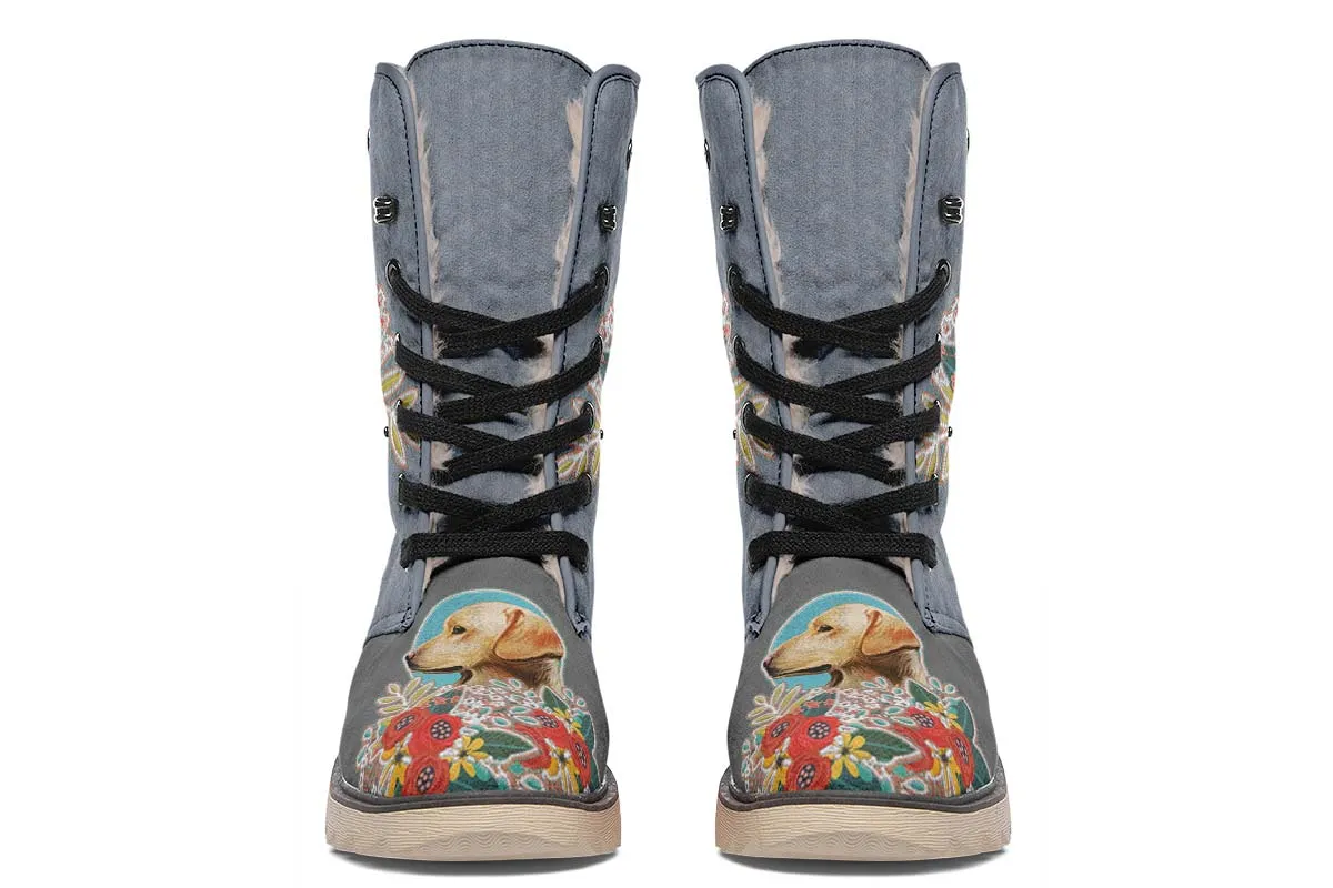 Denim Style White Labrador Polar Vibe Boots
