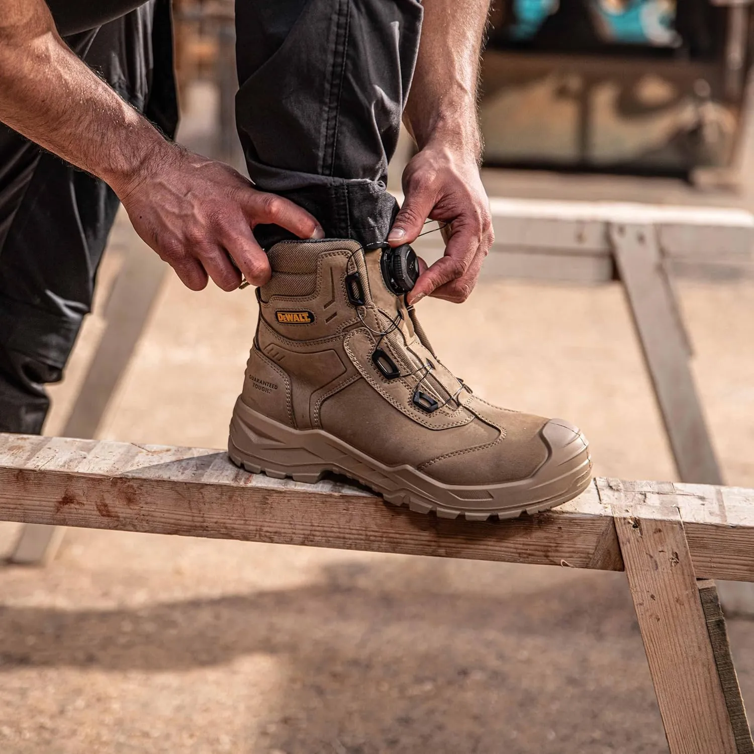 DEWALT Richardson Men's BOA Fit System, Nubuck Leather, Water Resistant, Wide Fit, Steel Toe, Safety Work Boot