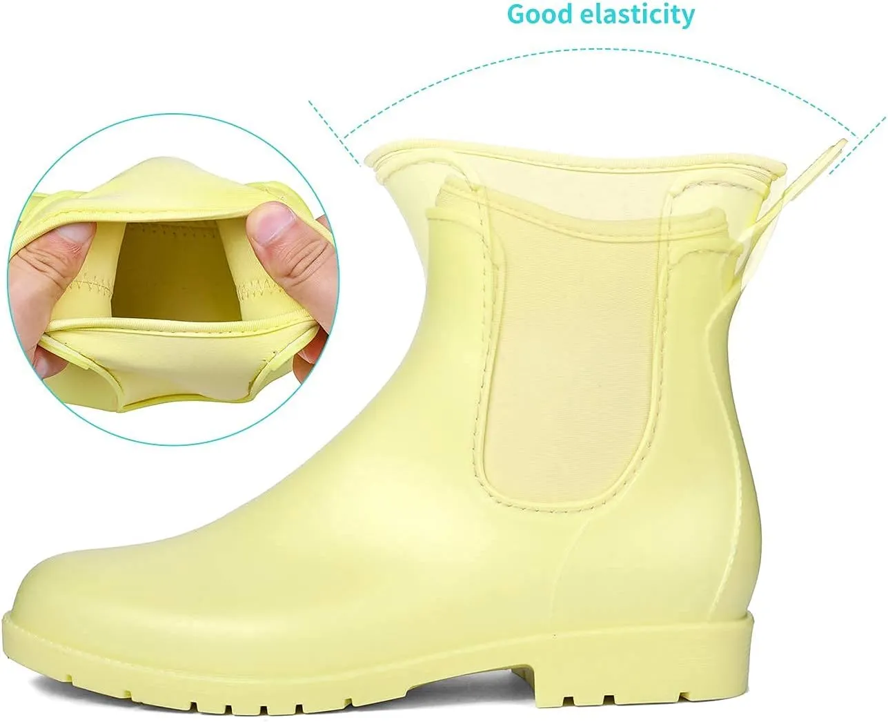 DKSUKO Snow Women's Warm Chelsea Ankle Winter Rain Boots