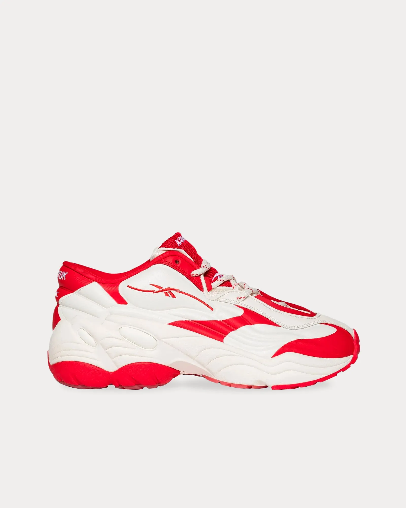 DMX Run 6 Modern White / Red Low Top Sneakers