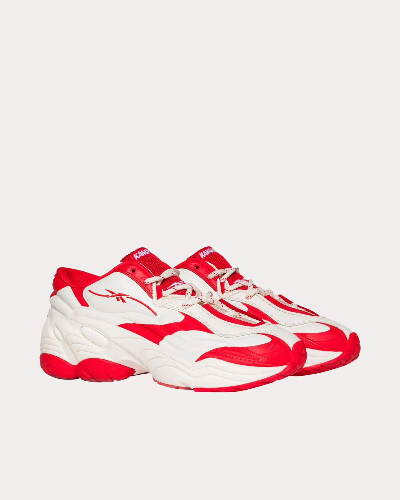 DMX Run 6 Modern White / Red Low Top Sneakers