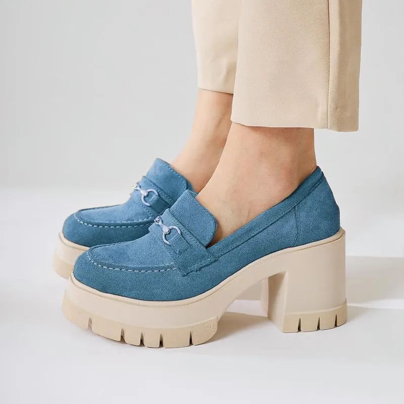 E5221 Thick-soled Retro Loafers