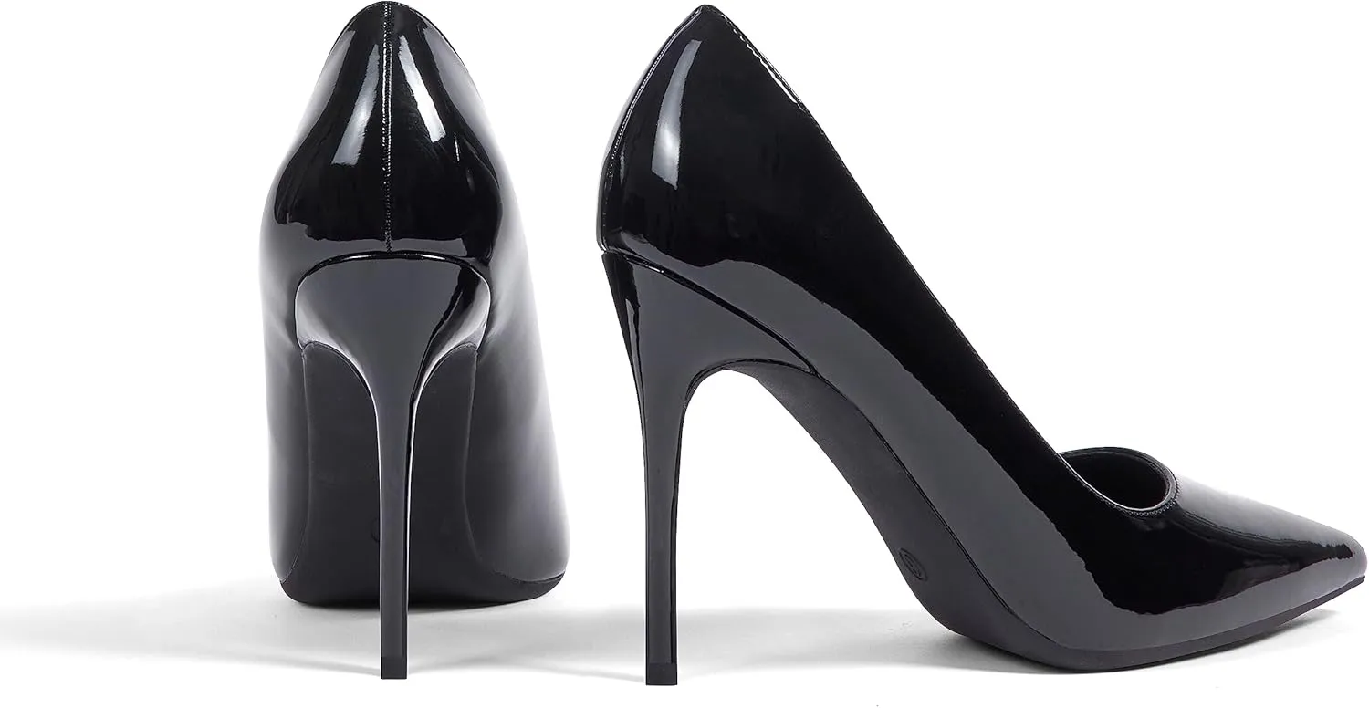 Elisabet Tang High Heels, Womens Pointed Toe Slip on Stilettos Party Wedding Pumps Basic Shoes