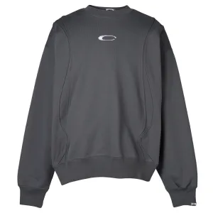 EMBROIDERE LOGO SWITCHING COTTON SWEATSHIRT / DEEP BLUE
