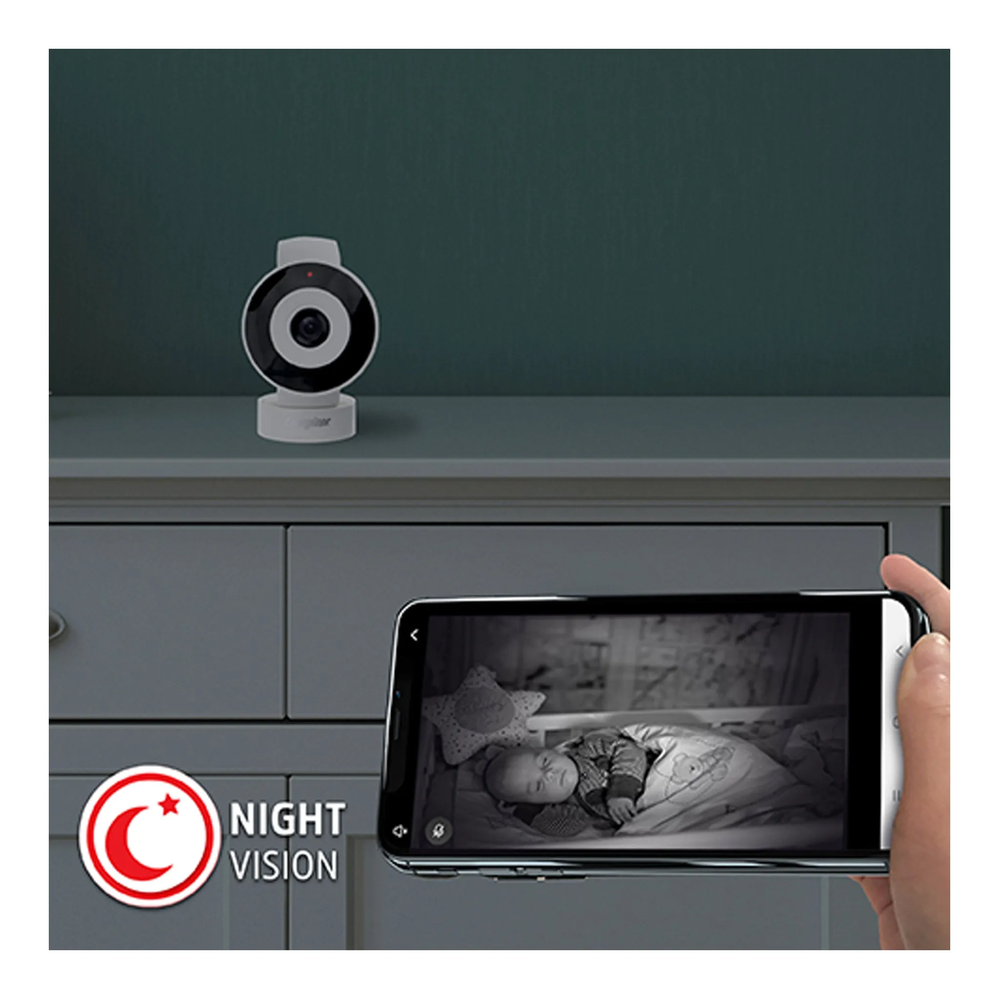 Energizer EIX1-1004-WHT White 1080p Full HD Smart Wi-Fi Indoor Camera