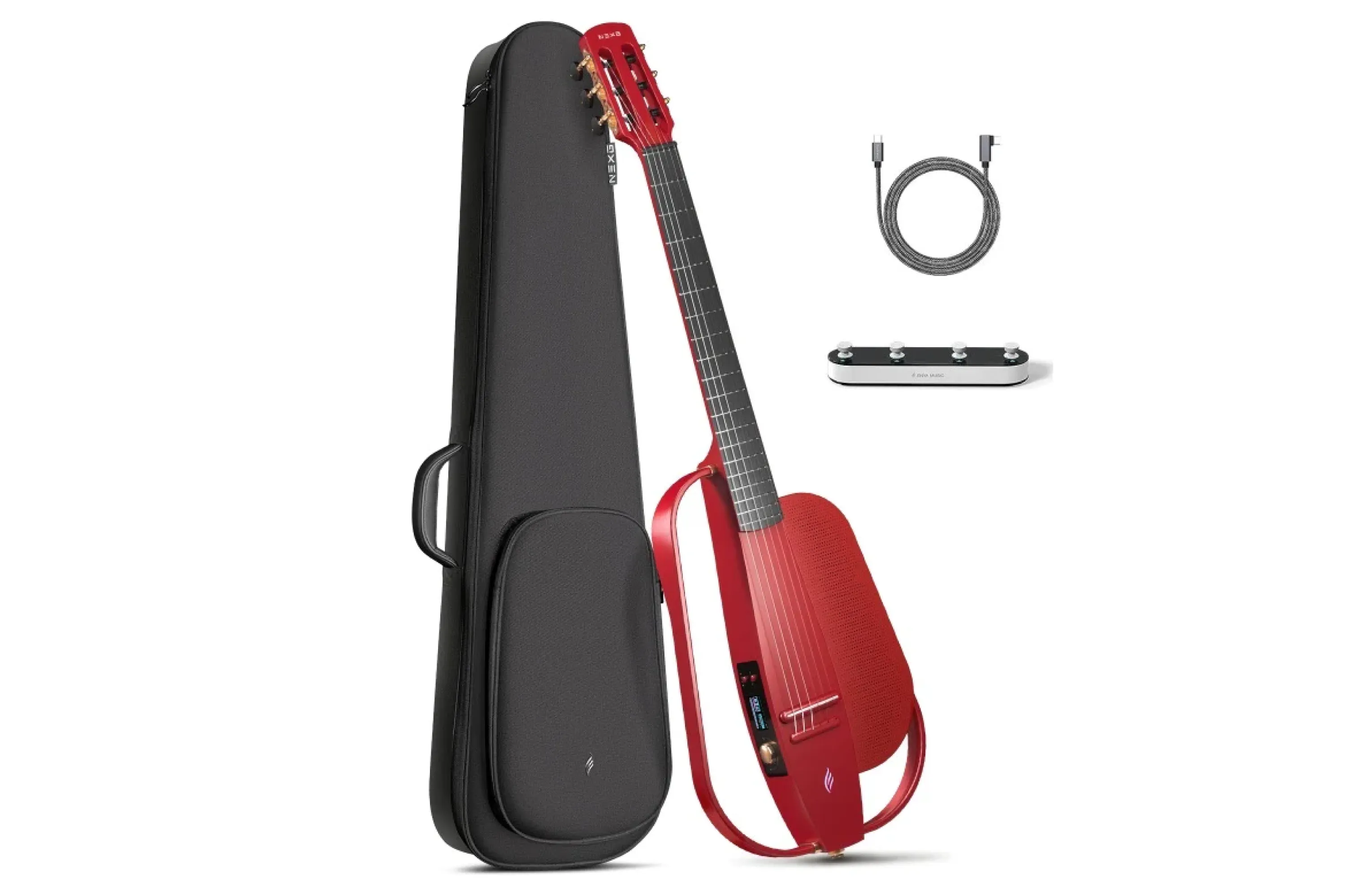 Enya NEXG 2N Carbon Fiber Smart Audio Guitar - Red