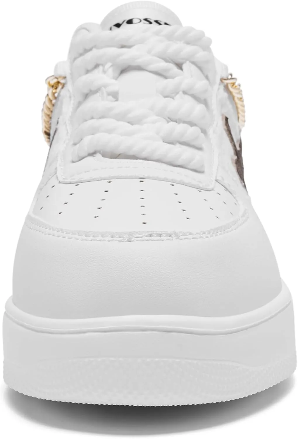 FANVOSSEM Chunky Platform Sneakers for WomenWomen's Comfy Sparkly Dad Shoes Lace-Up Casual Walking & Sport Work Sneaker