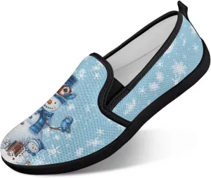 Fashion Soft House Loafers Elastic Comfort Tennis Workout Shoes Womens Breathable Lightweight Slip On Sneakers for Walking US 6-11 Black Sole