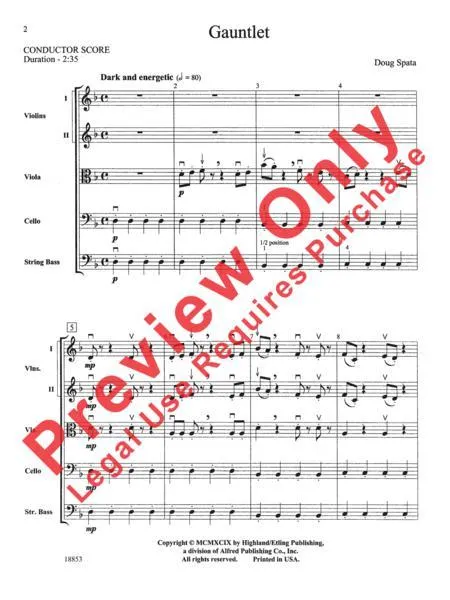 Gauntlet (Doug Spata) for String Orchestra