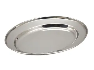 Genware 1265 S/St.Oval Flat 10"