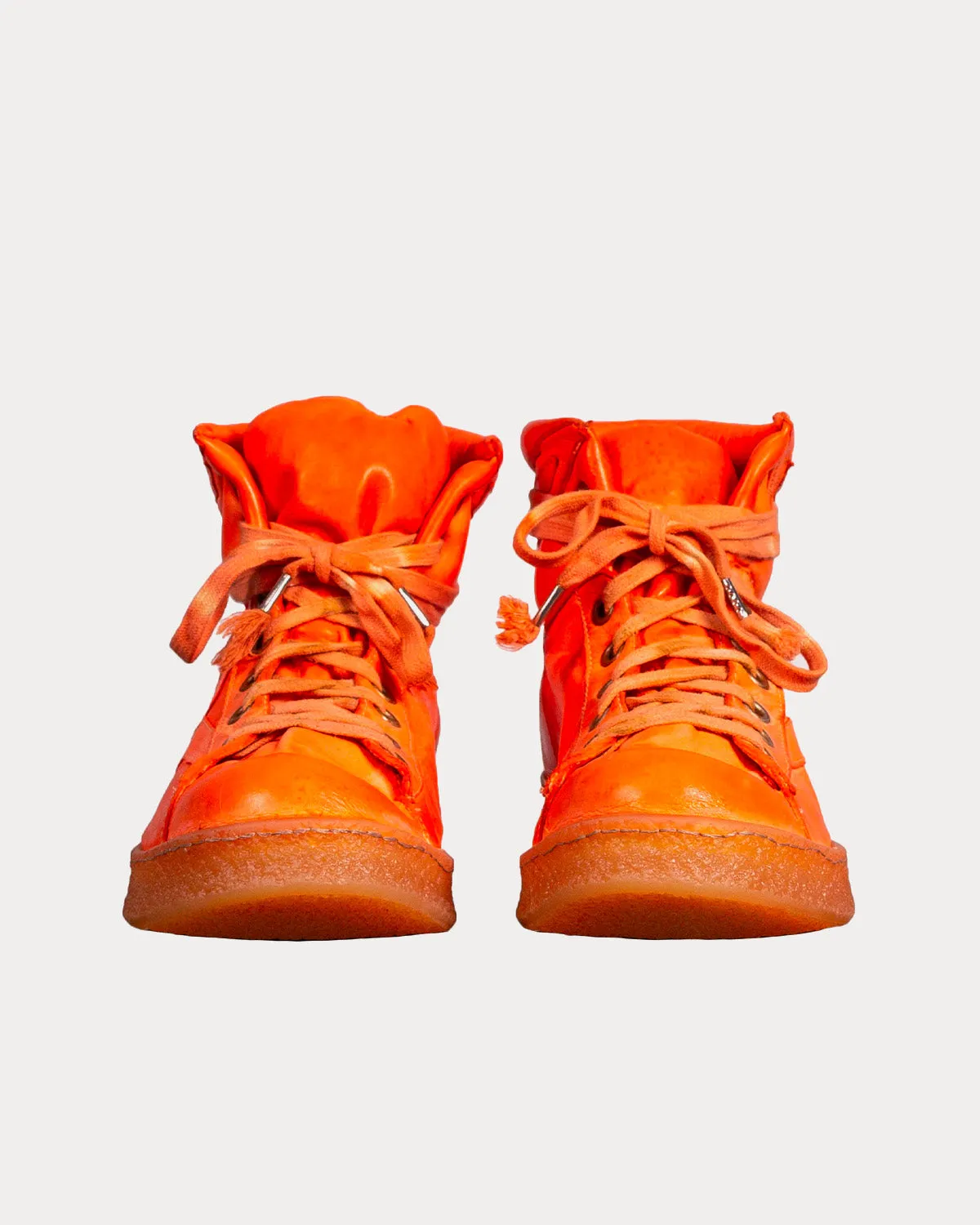 Grit Orange Mid Top Sneakers