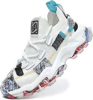 GSIGUL Mens Athletic Shoes Mesh Non Slip Running Shoes Gym Sports Tennis Walking Jogging Sneakers