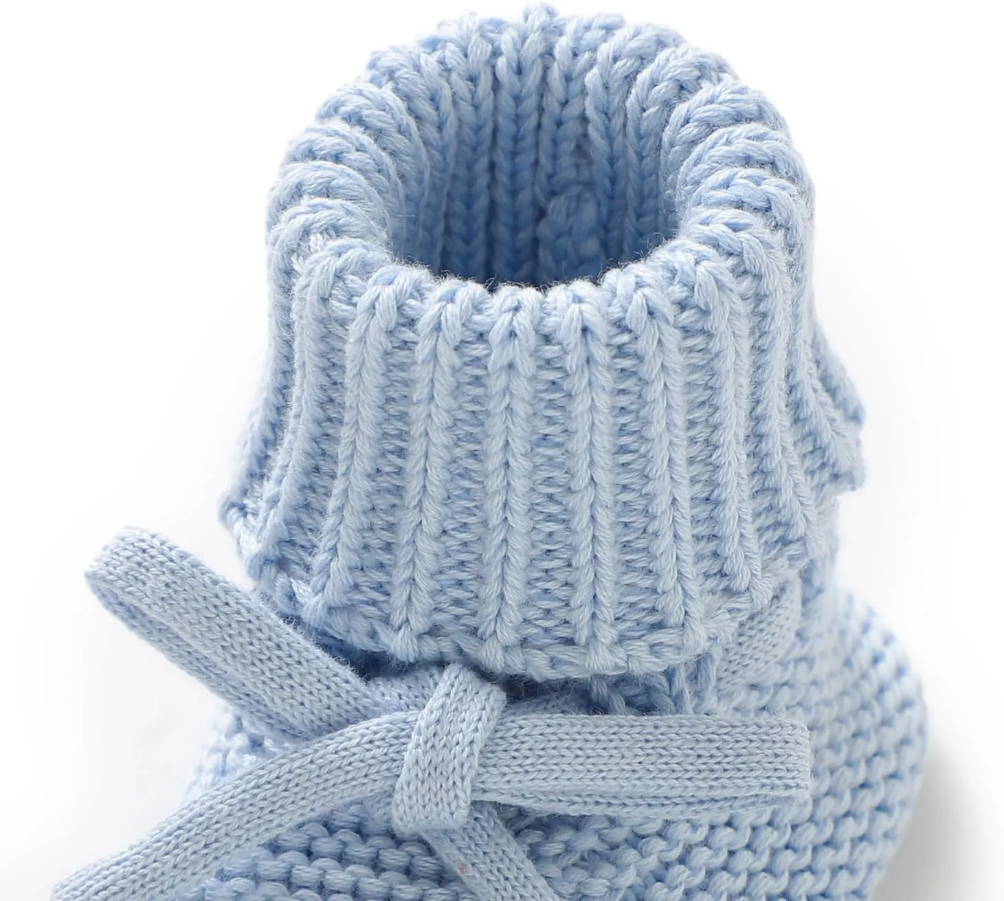Hadetoto Baby Booties Newborn First Walkers Cozy Shoes Warm Knit Soft Booties for Toddler Infant Boy Girl