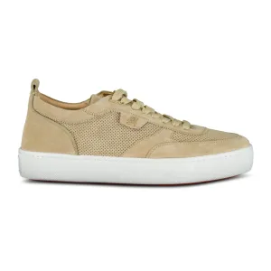 Happy Rui Suede Low Top Trainers Beige