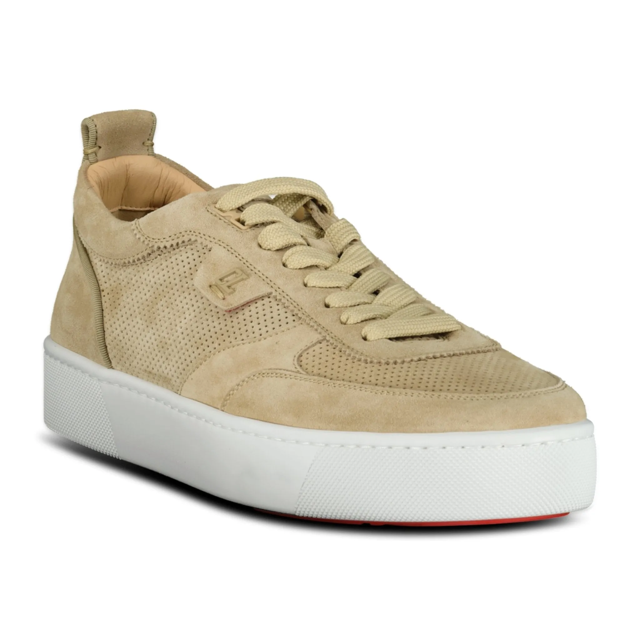 Happy Rui Suede Low Top Trainers Beige