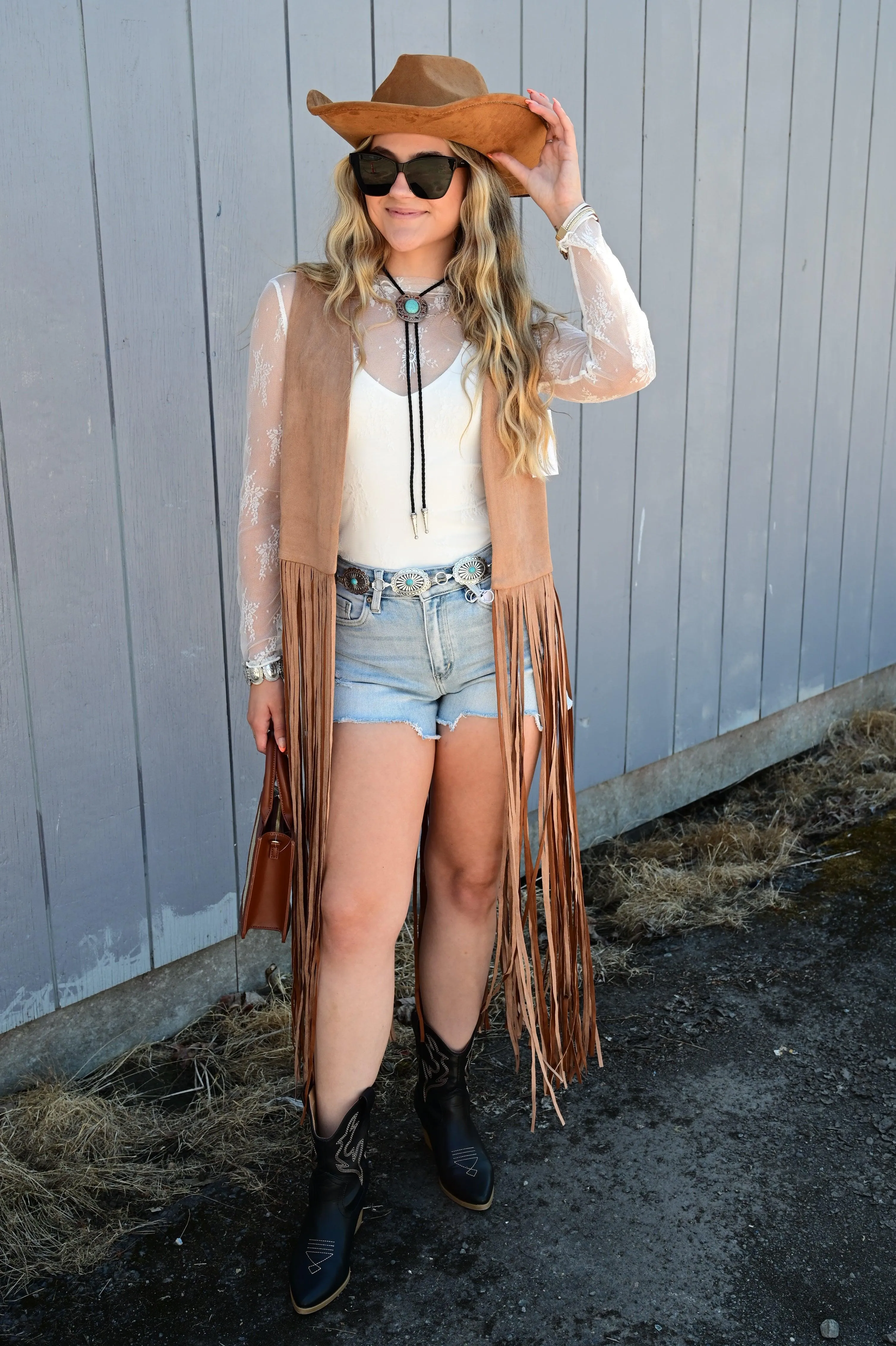 Harper Long Fringe Vest
