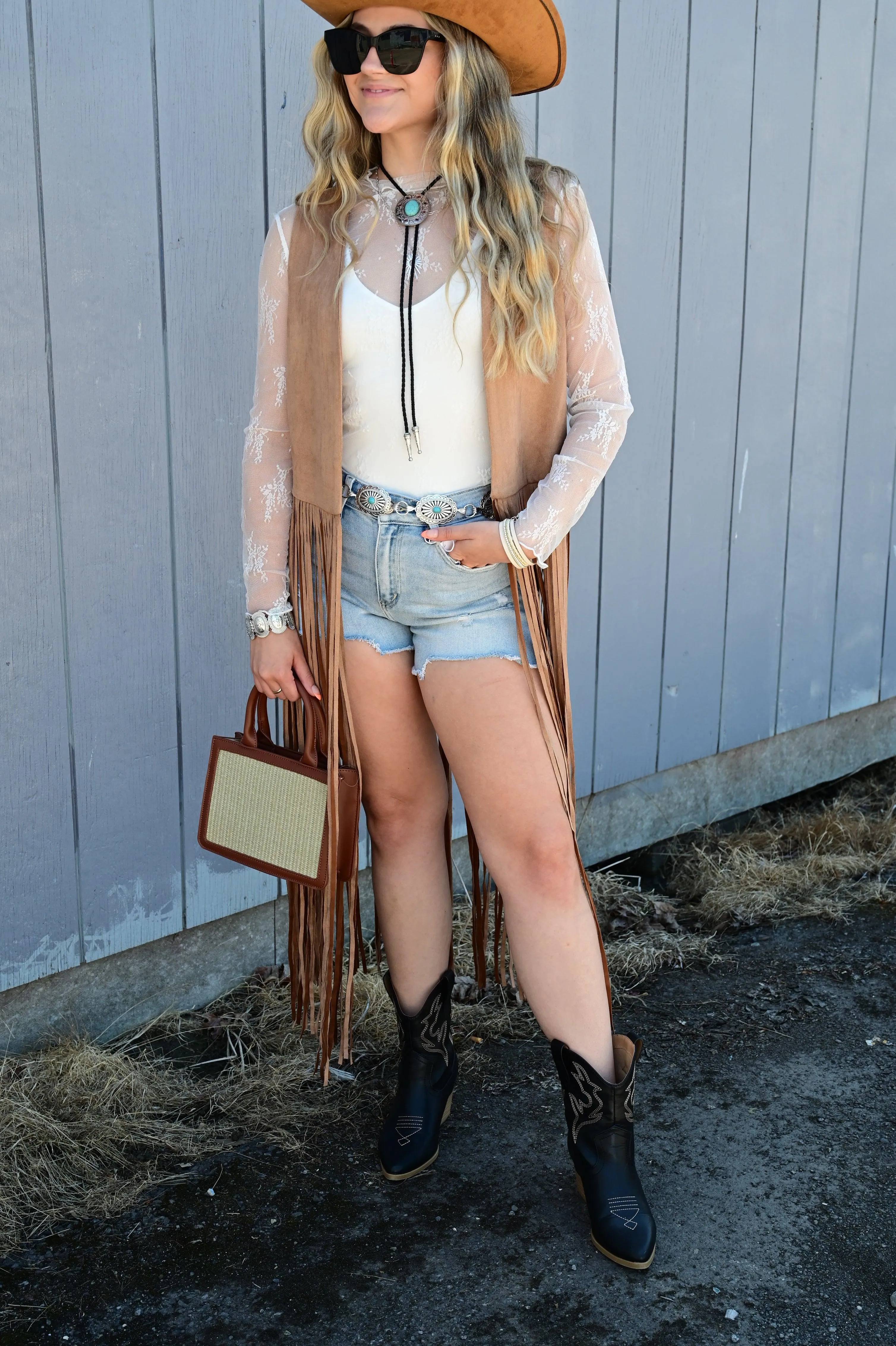 Harper Long Fringe Vest